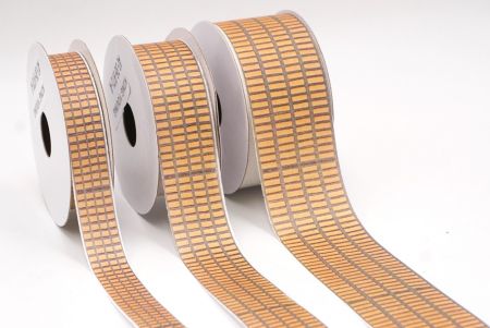 Золота жовта плетена стрічка з блоковим візерунком_AI